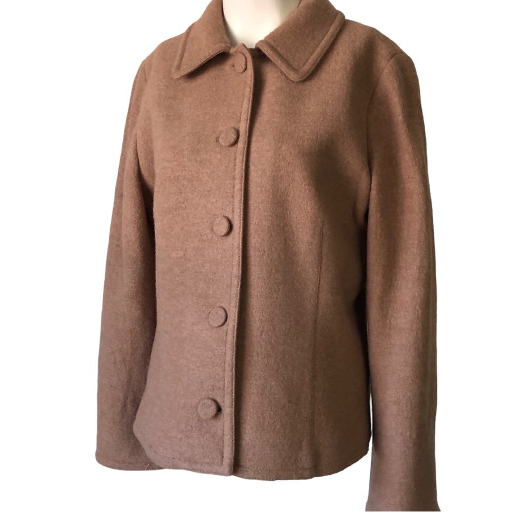 Pendleton Petites tan boiled wool jacket size LP